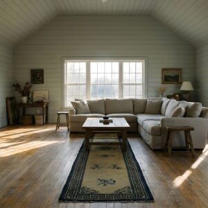 Antique Peking Hallway Runner Wool Beige and Blue Rug (SKU 24629) - room view
