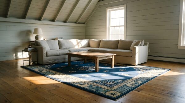 Antique peking hallway runner wool beige, blue navy rug 10 Antique peking hallway runner wool beige, blue navy rug (sku 24472) - room view