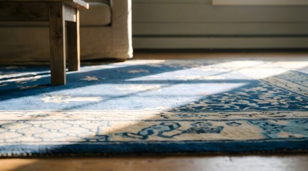 Antique peking hallway runner wool beige, blue navy rug 11 Antique peking hallway runner wool beige, blue navy rug (sku 24472) - in-room detail