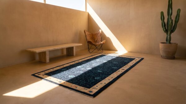 Antique peking hallway runner wool blue rug 5 Antique peking hallway runner wool blue rug (sku 22857) - room view