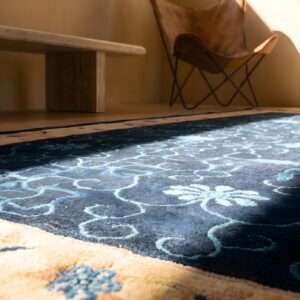 Antique Peking Hallway Runner Wool Blue Rug (SKU 22857) - in-room detail