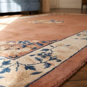 Antique Peking Hallway Runner Wool Coral Rug (SKU 22890) - in-room detail