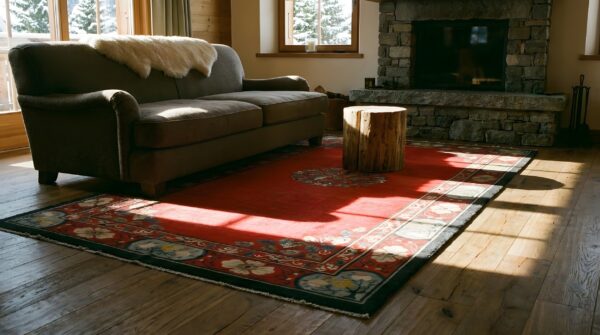 Antique peking hallway runner wool red rug 6 Antique peking hallway runner wool red rug (sku 24604) - room view