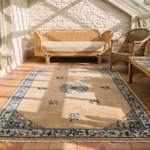 Antique Peking Hallway Runner Wool Sand Rug (SKU 22929) - room view