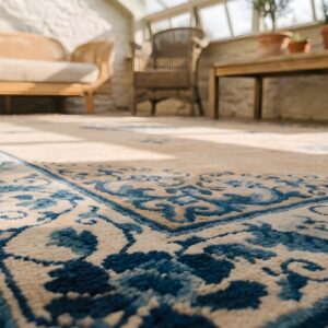 Antique Peking Hallway Runner Wool Sand Rug (SKU 22929) - in-room detail