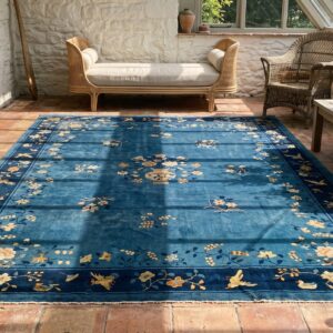 Antique Peking Large Room Size Wool Blue Rug (SKU 22833) - room view
