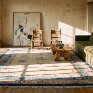 Antique Peking Room Size Wool Beige Rug (SKU 22930) - room view