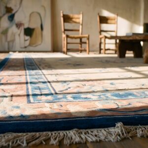 Antique Peking Room Size Wool Beige Rug (SKU 22930) - in-room detail