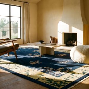 Antique Peking Room Size Wool Blue Rug (SKU 24764) - room view