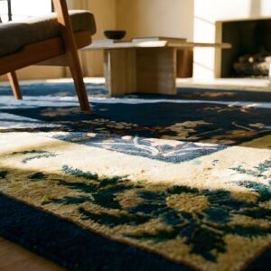 Antique Peking Room Size Wool Blue Rug (SKU 24764) - in-room detail