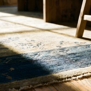 Antique Peking Room Size Wool Blue, Gray Rug (SKU 24476) - in-room detail