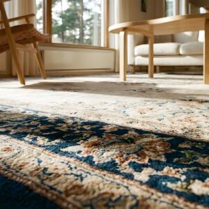 Antique Peking Room Size Wool Brown Earth Tone Rug (SKU 24559) - in-room detail