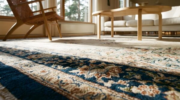 Antique peking room size wool brown earth tone rug 9 Antique peking room size wool brown earth tone rug (sku 24559) - in-room detail