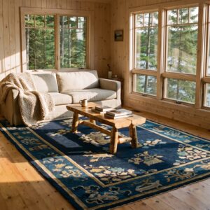 Antique Peking Small Scatter Size Wool Navy Rug (SKU 23647) - room view