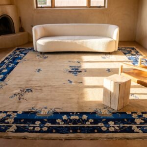 Antique Peking Square Room Size Wool Rug (SKU 23657) - room view