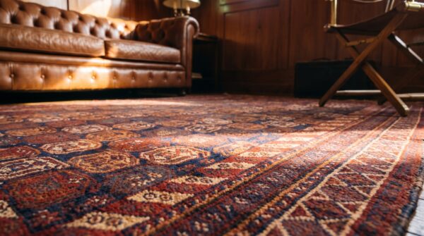 Antique persian afshar small scatter size wool blue tribal paisley rug 7 Antique persian afshar small scatter size wool blue tribal paisley rug (sku 21399) - in-room detail