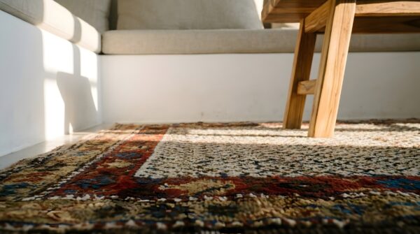 Antique persian allover tribal design hand knotted wool pile shahsavan rug 9 Antique persian allover tribal design hand knotted wool pile shahsavan rug (sku 24736) - in-room detail