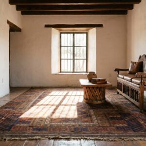 Antique Persian Baluch Prayer Rug 3'×4'6" Hand-Knotted Wool, 19th Century (SKU 19153) - room view