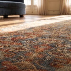 Antique Persian Bidjar Herati Fish Pattern Hallway Runner Rug (SKU 18614) - in-room detail