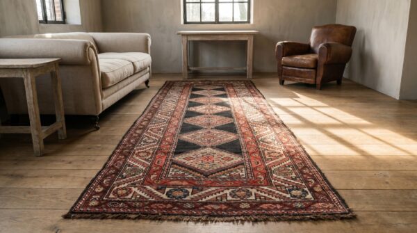 Antique persian kurdish rug, hand-knotted wool (sku 18498) - room view