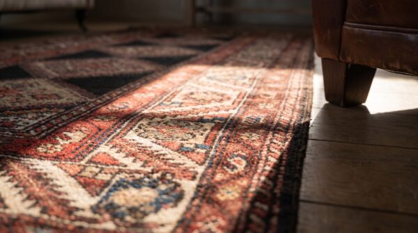 Antique persian kurdish rug, hand-knotted wool (sku 18498) - in-room detail