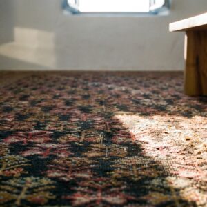 Antique Persian Kurdish Carpet 5'×10'6" Hand-Knotted Wool, Early 20th Century (SKU 18974) - in-room detail