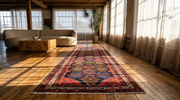 Antique persian malayer rug, hand-knotted wool, west-central persia 7 Antique persian malayer rug, hand-knotted wool, west-central persia (sku 17963) - room view