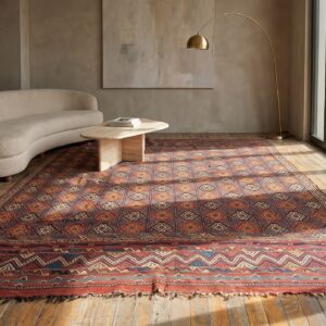 Antique Persian Wool Multicolor Jewel Tones Verne Hand Knotted Rug (SKU 21466) - room view