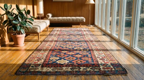 Antique persian n. W. Persian blue 1890s hallway runner rug (sku 21409) - room view