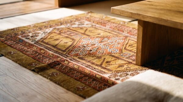 Antique persian serab carpet 3'7"×10'8" long runner, late 19th century (sku 18345) - in-room detail