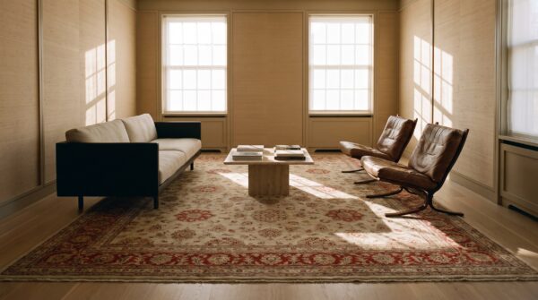 Antique persian sultanabad rug 10'×13'6" red medallion, circa 1890 9 Antique persian sultanabad rug 10'×13'6" red medallion, circa 1890 (sku 18073) - room view