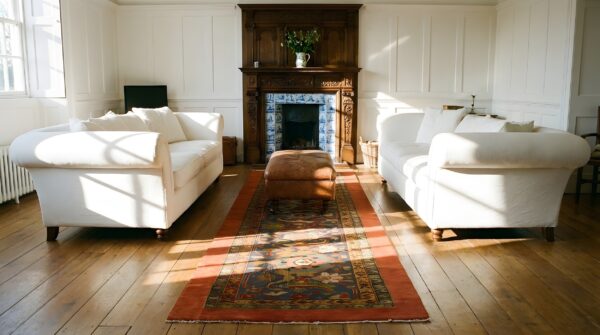Antique persian sultanabad hallway runner rug 8 Antique persian sultanabad hallway runner rug (sku 21649) - room view