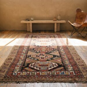 Antique Persian Tribal Kurdish Rug, Hand-Knotted Wool (SKU 18956) - room view