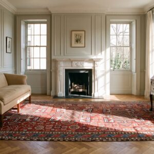 Antique Quchan - Kordi Hallway Runner Wool Red Rug (SKU 25525) - room view