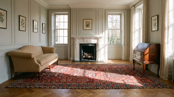 Antique quchan - kordi hallway runner wool red rug 8 Antique quchan - kordi hallway runner wool red rug (sku 25525) - room view