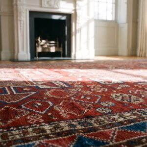 Antique Quchan - Kordi Hallway Runner Wool Red Rug (SKU 25525) - in-room detail