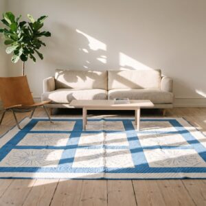 Antique Quilt Allover Floral Needlework Rug (SKU 20630) - room view