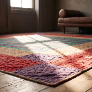Antique Quilt America Multicolor 1900s Multicolor Rug (SKU 20681) - in-room detail