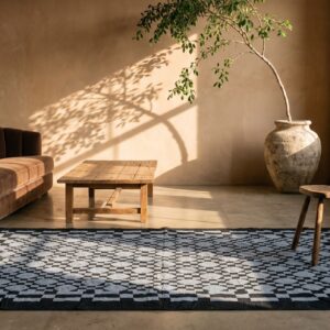 Antique Quilt Hallway Runner Wool Blue Rug (SKU 20653) - room view