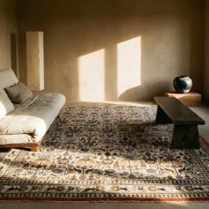 Antique Qum Iran Knotted Rug (SKU 25576) - room view