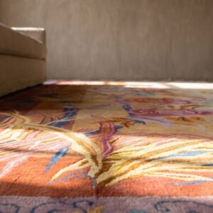 Rare Artistic Scenic Antique Chinese Art Deco Room Size Carpet (SKU 25470) - in-room detail