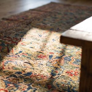 Rare Green Color Room Size Antique Persian Sultanabad Wool Pile Area Rug (SKU 21651) - in-room detail