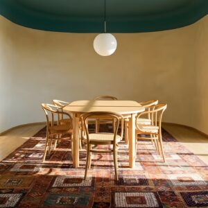 Rare Large Long and Narrow Antique Tribal Caucasian Verneh Flat Weave Kilim Gallery Rug (SKU 25615) - room view