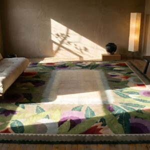 Antique Rare Large Size Art Deco Chinese Floral Hand Knotted Rug (SKU 24861) - room view