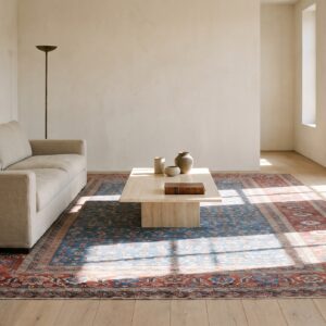 Rare Light Blue Color Allover Tribal Pattern Antique Large Persian Bakshaish carpet (SKU 25297) - room view