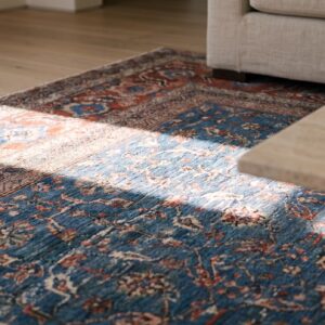 Rare Light Blue Color Allover Tribal Pattern Antique Large Persian Bakshaish carpet (SKU 25297) - in-room detail