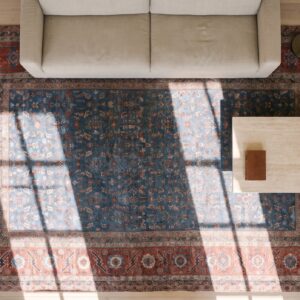 Rare Light Blue Color Allover Tribal Pattern Antique Large Persian Bakshaish carpet (SKU 25297) - styled overhead view