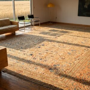 Rare Light Color Luxurious Fine Antique Oversized Persian Tabriz Haji Jalili Carpet (SKU 18406) - room view