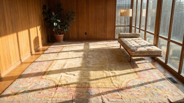 Rare shape antique oversized french savonnerie carpet 7 Rare shape antique oversized french savonnerie carpet (sku 22614) - room view