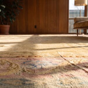 Rare Shape Antique Oversized French Savonnerie Carpet (SKU 22614) - in-room detail